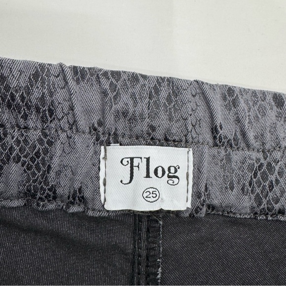 Bevy Flog Shely Gray/Black Python Drawstring Pants Women’s Size 25 - Picture 4 of 9